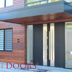 Modern Oversized Entry Double Door. Hurricane impact glass - Products