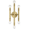 Savoy House Meridian 6 Light Wall Sconce M90018NB, Natural Brass