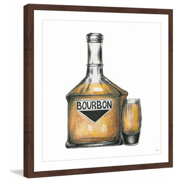 "Bourbon Mood" Framed Painting Print, 18"x18"