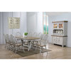 10 Piece Double Pedestal Extendable Dining Table Set, Distressed Gray/Brown