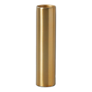 Serene Spaces Living Stylish Matte Gold Floral Vase, In Various Shapes ...