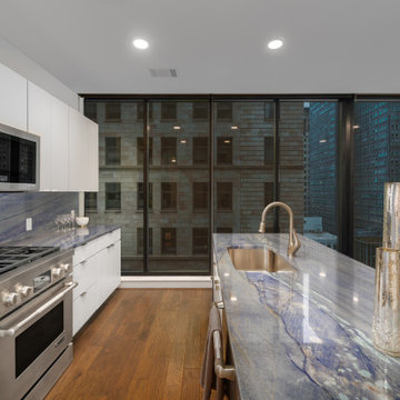 Azul Boquira Quartzite Kitchen