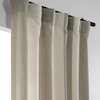 Del Mar Stone Linen Blend Stripe Curtain Single Panel, 50"x120"