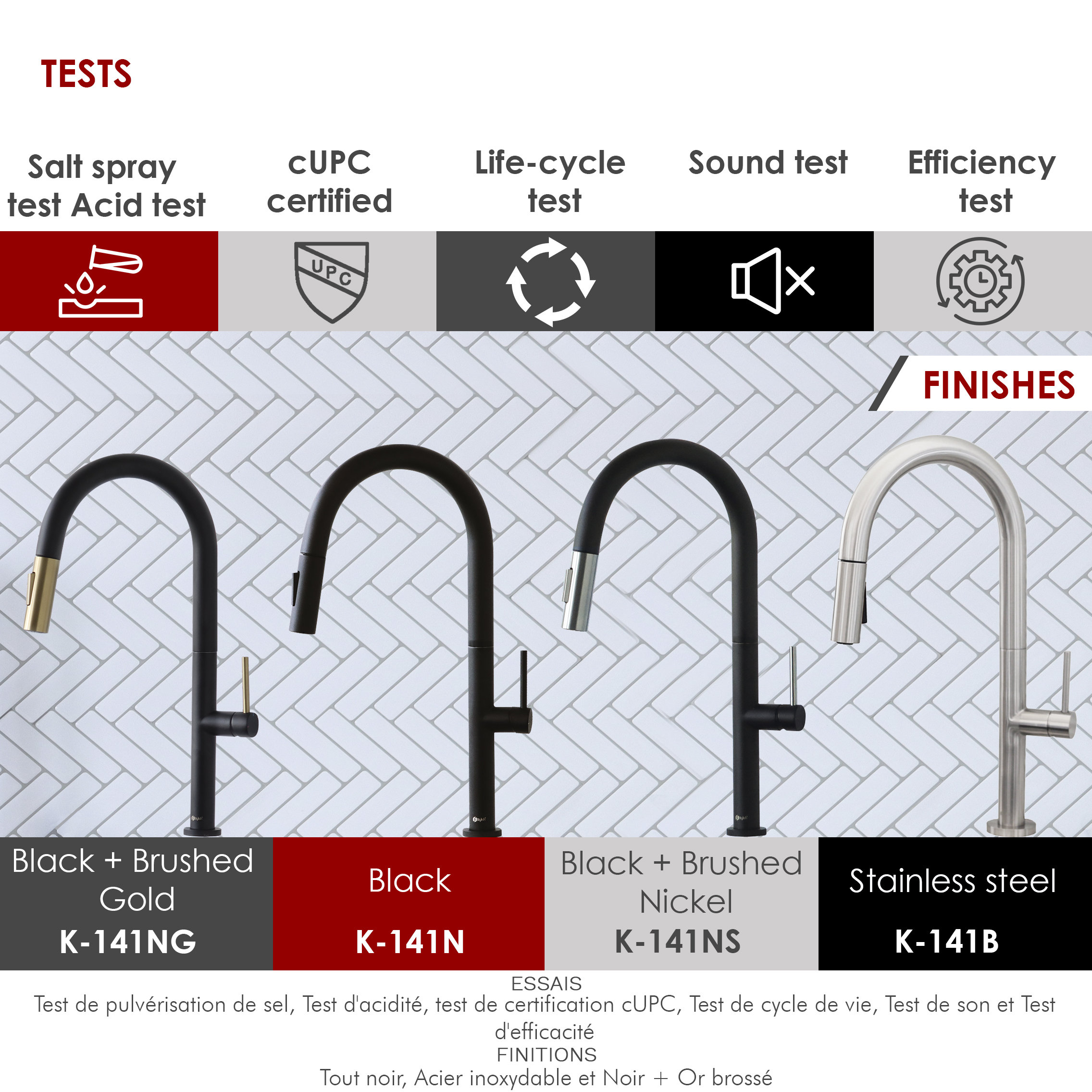 STYLISH Single Handle Pull Down Kitchen Faucet Dual Mode in Black-Brushed Gold