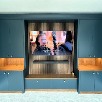 Rich Tones Home Office And Media Wall