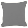 Monogrammed Pillow Gray With Insert 12", Cardinal Thread, Arial Font, P