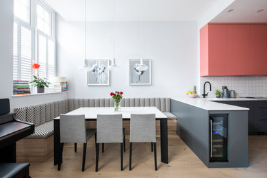 Design ideas for a contemporary kitchen in London.