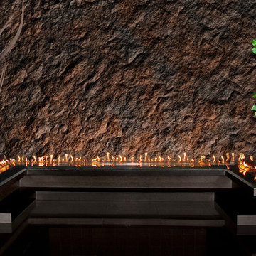 U and L shape Super Automatic Ethanol Fireplace Inserts