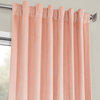 Heritage Plush Velvet Curtain Single Panel, Peach Blossom, 50"x108"