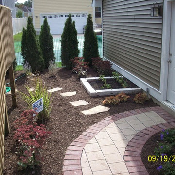 Burns Harbor Patio, Sidewalk, Landscaping, & Bubbling Rock