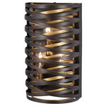 Minka-Lavery - Minka-Lavery Vortic Flow Three Light Wall Sconce 3673-111 - Three Light Wall Sconce from Vortic Flow collection in Dark Bronze w/Mosaic Gold Inte finish. Number of Bulbs 3. Max Wattage 60.00. No bulbs included. No UL Availability at this time.