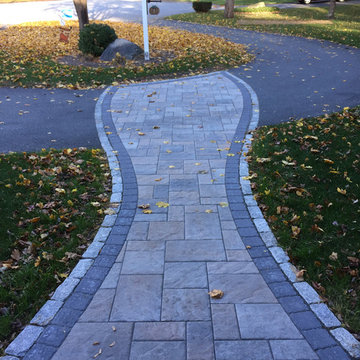 Hour Glass Paver Walkway - View from House