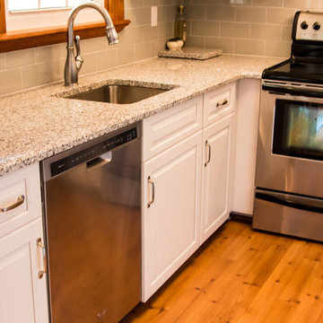 Tiny Kitchen Refaced in White