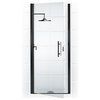 Paragon Semi-Frameless Hinge Shower Door, Ladder Pull, Matte Black, 30"x65"