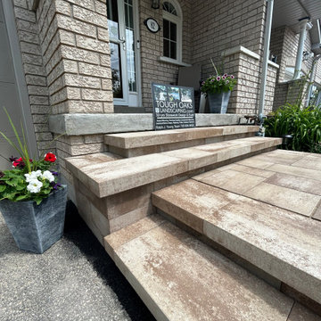 Modern Front Entrance Steps, Bistro Patio
