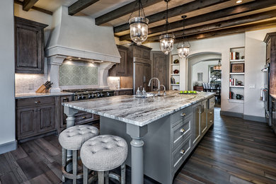 Inspiration for a rustic kitchen remodel in Austin