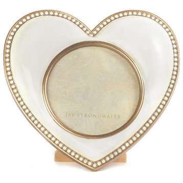 Jay Strongwater Chantal Heart Frame, Gold Finish