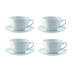 LSA Dine Cappuccino Cup & Saucer Set of 4 - Cappuccino & Espresso Cups