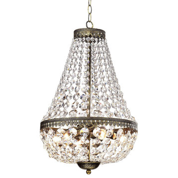 Claire Crystal Glass Beads 6-light Chandelier