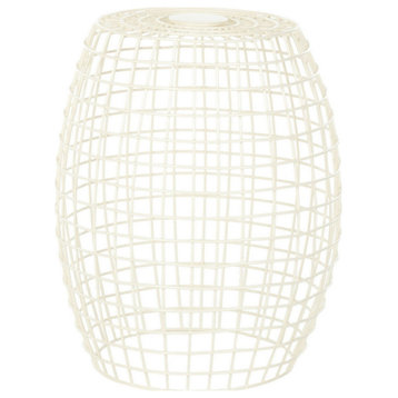 Ricki Grid Accent Table, Ivory