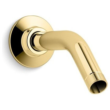 Kohler Shower Arm & Flange,5-3/8" Long, Vibrant Polished Brass