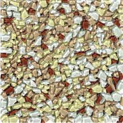 Pebble and penny round glass mosaic series - Tile