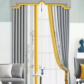 QYFL9016D Illawarra Flower Faux Linen Eyelet Ready Made Extra Wide Curtains For