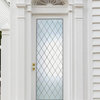 Front Door - Diamond Grid - Fiberglass Smooth - 36" x 80" - Knob on Left -...