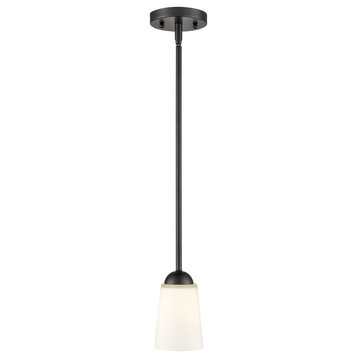 Ivey Lake Collection 1 Light 5 in. Matte Black Pendant