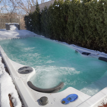 Snow-Covered Swim Spa