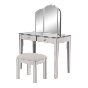 Elegant Lighting Mf6 2001 Chamberlan 2 Piece Wood Dressing Table