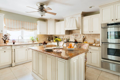 Example of a beach style kitchen design in New York