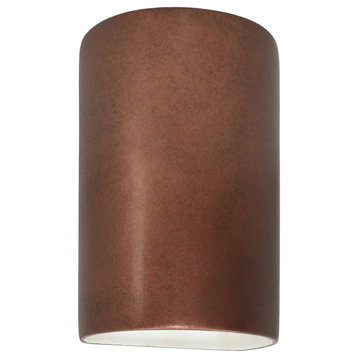 Ambiance, Small Cylinder, Closed Top, Outdoor, Wall Sconce, Antique Copper
