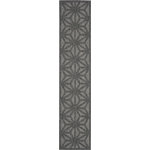 Nourison - Nourison Palamos Contemporary Dark Gray 10' Runner Area Rug - Add some star quality to your decorating style with this elegantly patterned area rug from the Palamos Collection! Its complex linear design creates a pleasing pattern of interlocking stars. High-low pile with stunning dimensionality is a super-chic yet casual look.