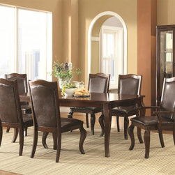 Coaster 7-Piece Rectangular Leaf Dining Table Chair Set in Espresso - Dining Sets