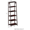 5-Tier Ladder Shelf Pair Set of 2 Leaning Storage Shelves or Bookcases
