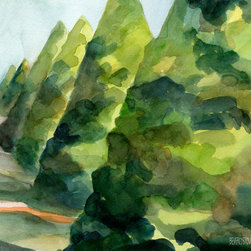 Topiary Parc St Cloud Watercolor Painting - Fine Art Prints