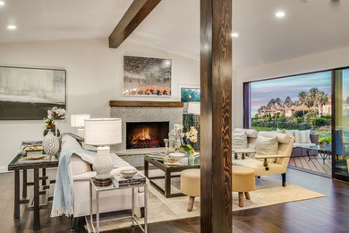 Living room - transitional living room idea in Los Angeles