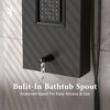Eviva Mulino Black Aluminum Thermostatic Shower Massage Panel