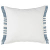 Centered Stripes Woven Throw Pillow with Fringe