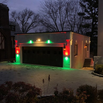 Custom Car Garage with Color Changing Lights Montclair