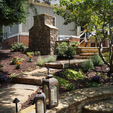 Roswell, GA. Outdoor Living Backyard Hardscape and Landscape Project