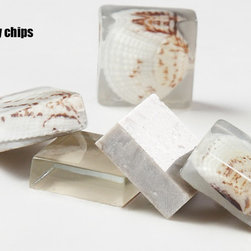New design glass tile-- nature shell in the chips - Products