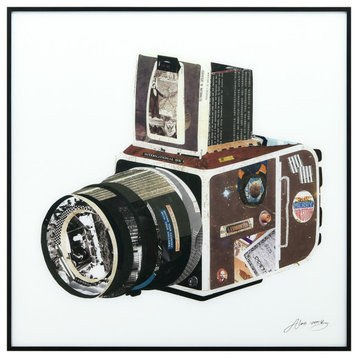 "SLR Camera" Printed Wall Art With Black Anodized Aluminum Frame