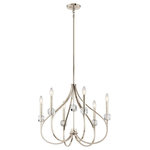 Kichler - Chandelier 6-Light - Eloise offers a blending of delicate heart shapes with its 6-light chandelier. For a unique design, This fixture features organically shaped optical crystal accents. Eloise complements the delicate arms with the use of a Polished Nickel finish.