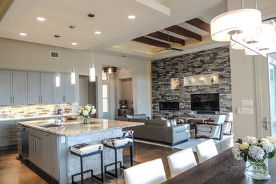 Inspiration for a large modern living room remodel in Dallas
