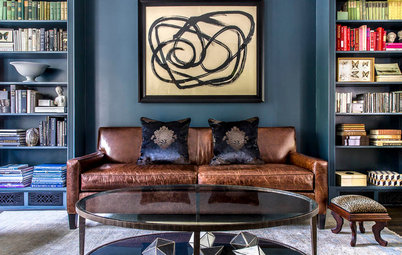 Deep Color Soothes in a Favorite Reading Room