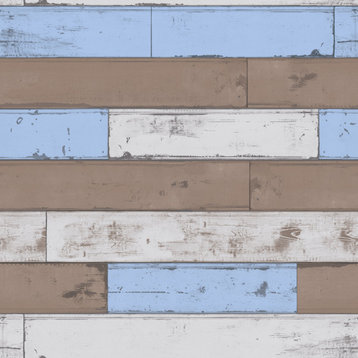 Grace & Gardenia G65014 Reclaimed Wood Blue Wallpaper