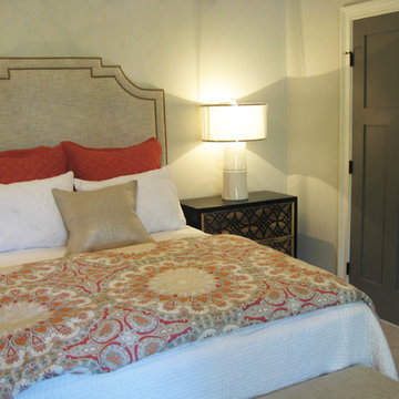 Shabby Chic Bedroom with a touch of color and blended styles