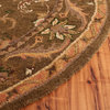 Safavieh Antiquity Collection AT52 Rug, Olive/Gold, 6' Round